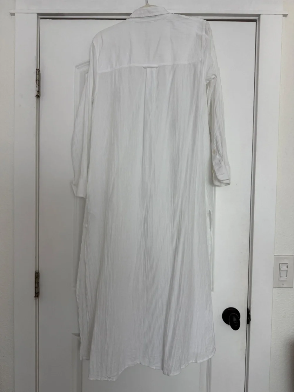 J Crew Long beach shirt in airy gauze - White - Small